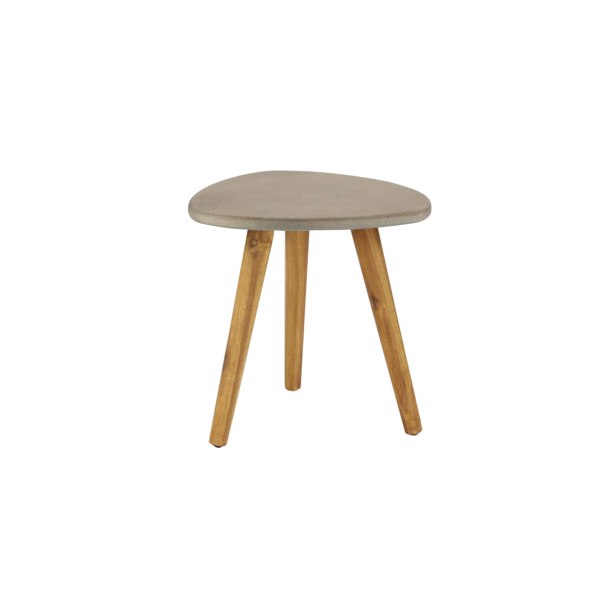 16" Gray Wood Modern Outdoor Accent Table